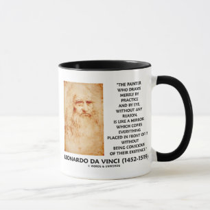 Mug Leonardo da Vinci Peintre Pratique Raison Miroir