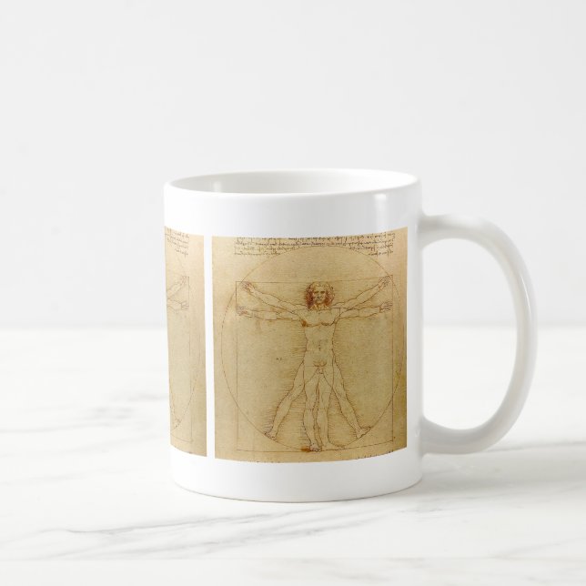 Mug Leonardo da Vinci , Vitruvian Man (Droite)
