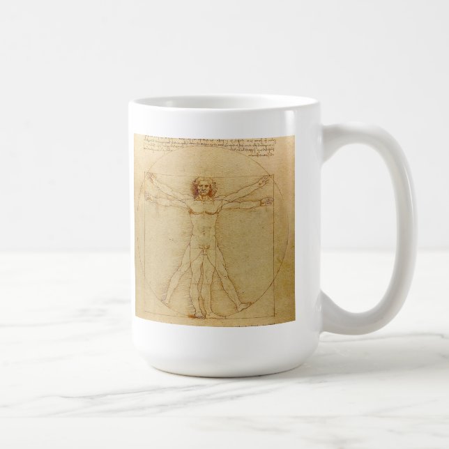 Mug Leonardo da Vinci , Vitruvian Man (Droite)
