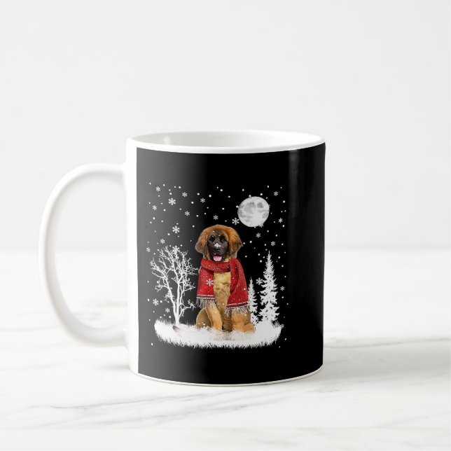 Mug Leonberger sous le feu de la Lune Pyjama de Noël d (Gauche)