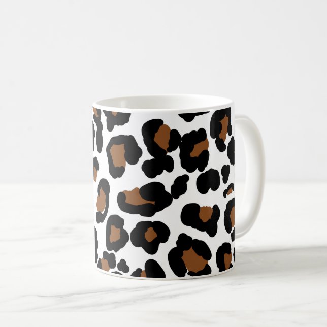 Mug Leopard Big Cat Fur Motif Imprimer (Devant droit)