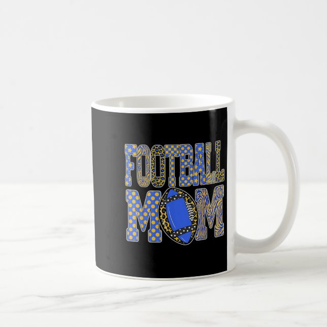 Mug Leopard Blue Gold Checkered Football Touchdown Sea (Droite)