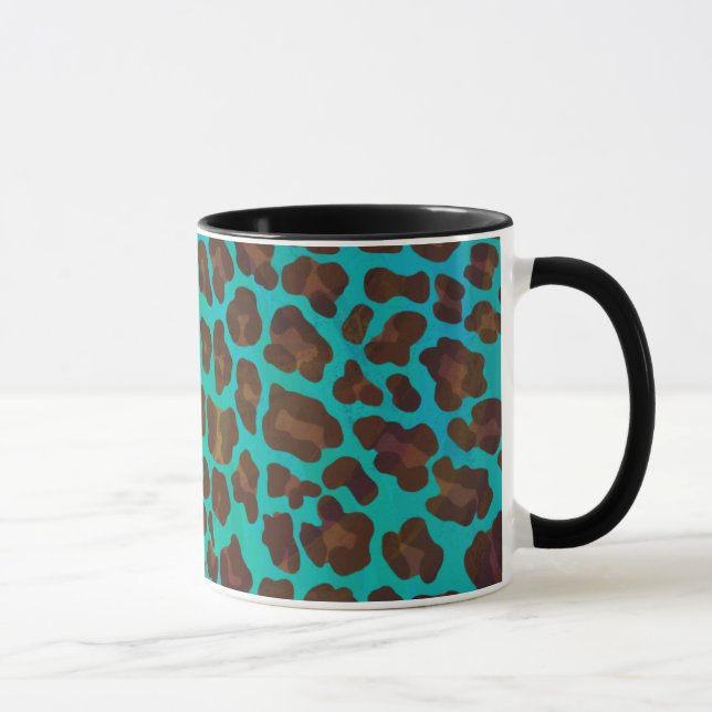 Mug Léopard Brown et Turquoise (Droite)