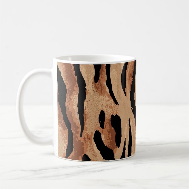 Mug Léopard de tigre : Peau animale sans joint (Gauche)