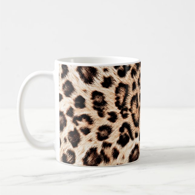 Mug Leopard Design Motif : Wild Elegance. (Gauche)