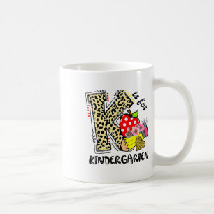 Mug Léopard K est pour l'élève de maternelle enseignan