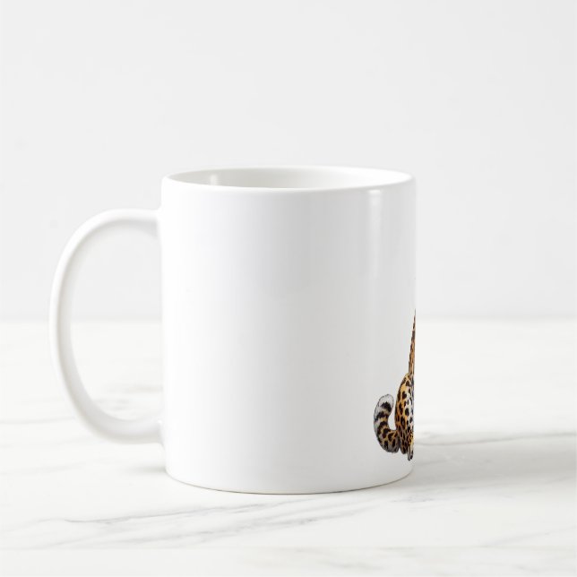 Mug Léopard mignon avec chewing-gum lunettes de soleil (Gauche)