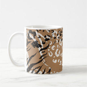 Mug Léopard moderne : motif de nature sauvage.