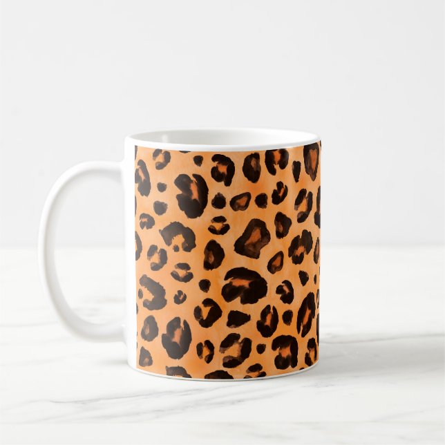 Mug Léopard noir jaune orange brun noir noir noir noir (Gauche)