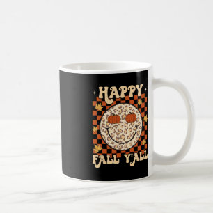 Mug Leopard Smile Face Happy Fall Y'all Retro Super A