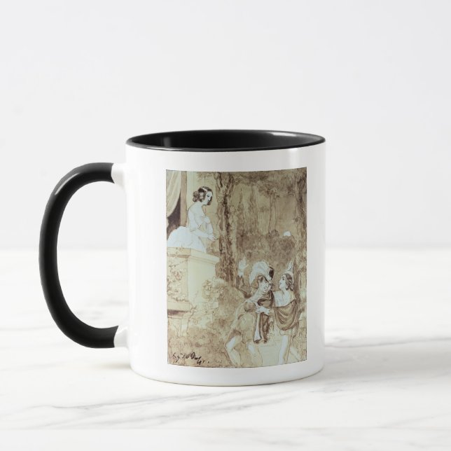 Mug Leporello chantant une sérénade à Elvira sous (Gauche)