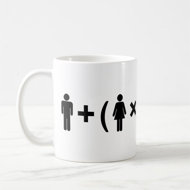Mug L'équation d'amour pour les femmes (Gauche)