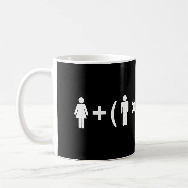 Mug L'équation de l'amour pour les hommes (Gauche)
