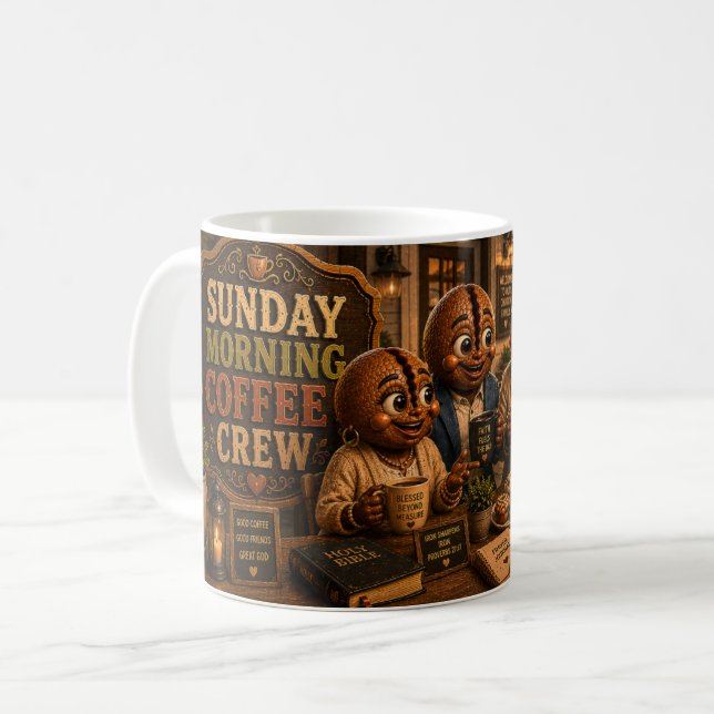 Mug L'équipe café du dimanche matin (Devant gauche)