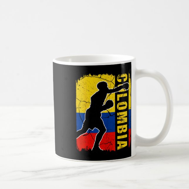 Mug L'équipe colombienne de boxe gants à drapeau (Droite)