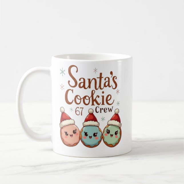 Mug L'équipe de biscuits de Noël 67 du Père Noël (Gauche)