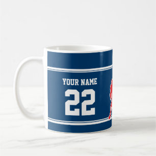 Mug L'équipe de football personnalisable bleue et