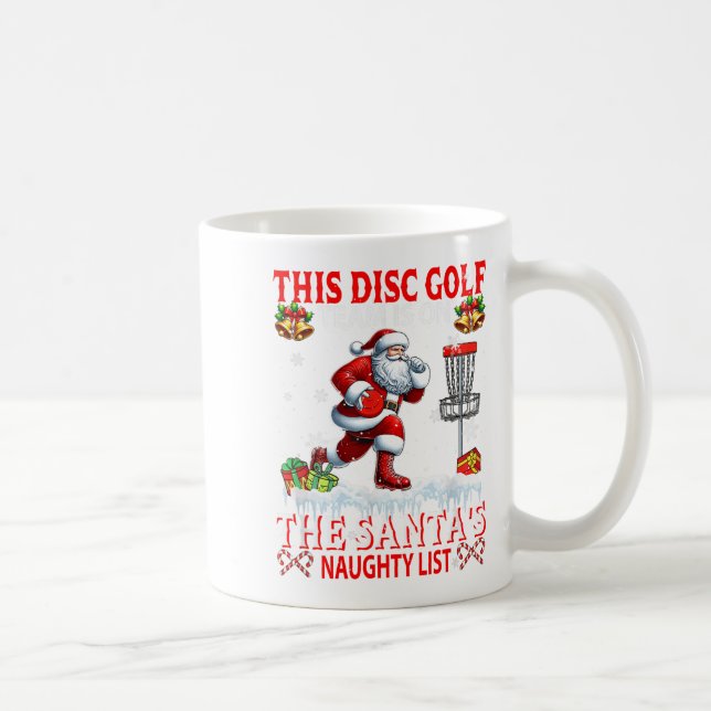 Mug L'Équipe De Golf De Disque Est Sur Père Noël Xmas  (Droite)