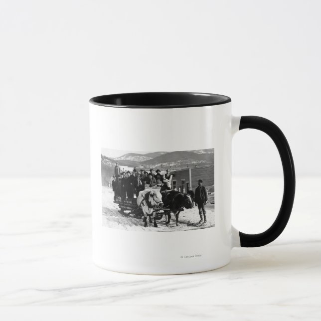 Mug L'équipe de vache tire les hommes dans un escargot (Droite)