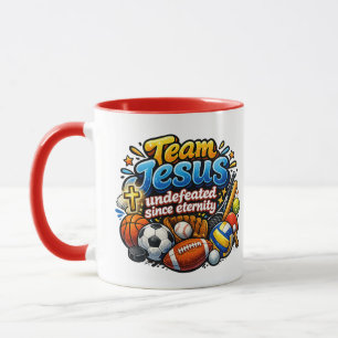 Mug L'équipe JESUS invaincue depuis l'éternité - Chrét