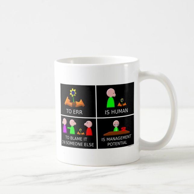 Mug L'erreur est humaine noir (Droite)