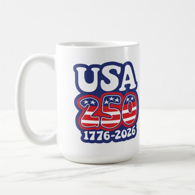 Mug Les 250 ans d'Amérique - Groovy USA 250 (Gauche)