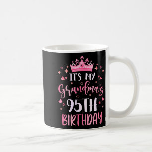 Mug Les 95 ans de mamie femme rose heureux 95