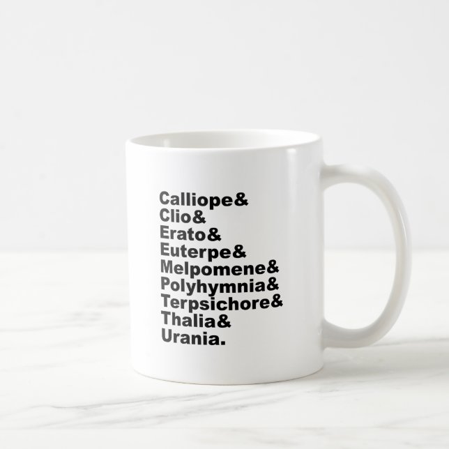 Mug Les 9 Muses Comme Rendu Populaire Par La Mythologi (Droite)
