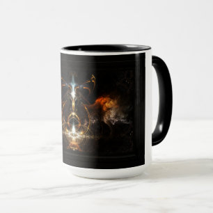 Mug Les ailes de l'art fractal du feu par Xzendor7