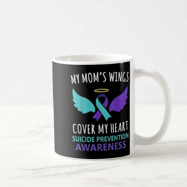 Mug Les ailes de ma mère recouvrent le ruban de sensib (Droite)