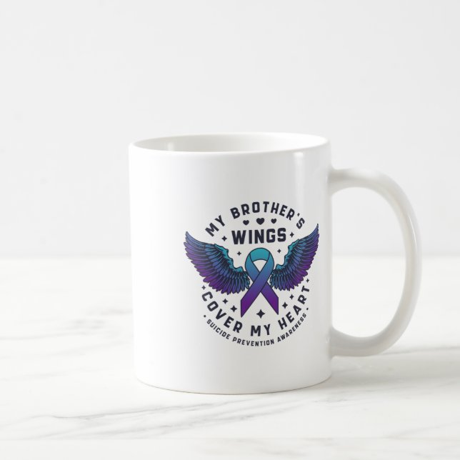 Mug Les ailes de mon frère couvrent mon coeur Suicide  (Droite)