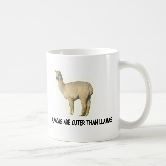 Mug Les alpacas sont plus mignons que les lamas (Droite)