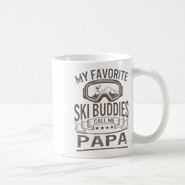 Mug Les amateurs de ski Papa Ski Goggles Snowboard Gra (Droite)