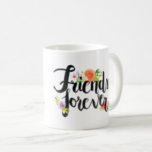 Mug Les amis attaquent pour toujours avec des fleurs
