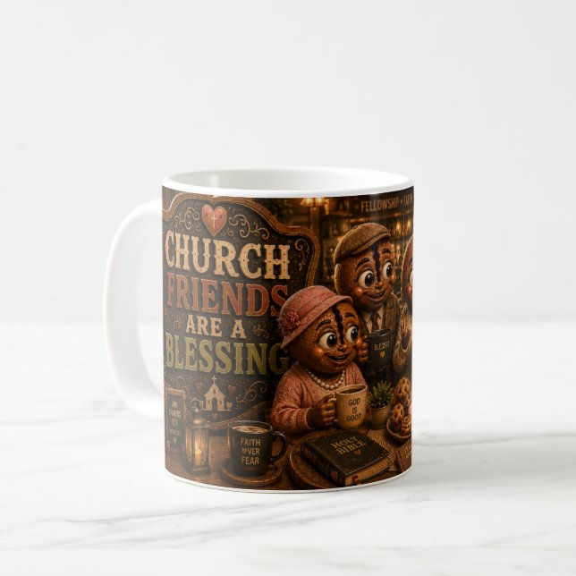 Mug Les amis de l'église sont une bénédiction (Devant gauche)