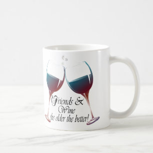 Mug Les amis et Wine plus l'art meilleur de vin est