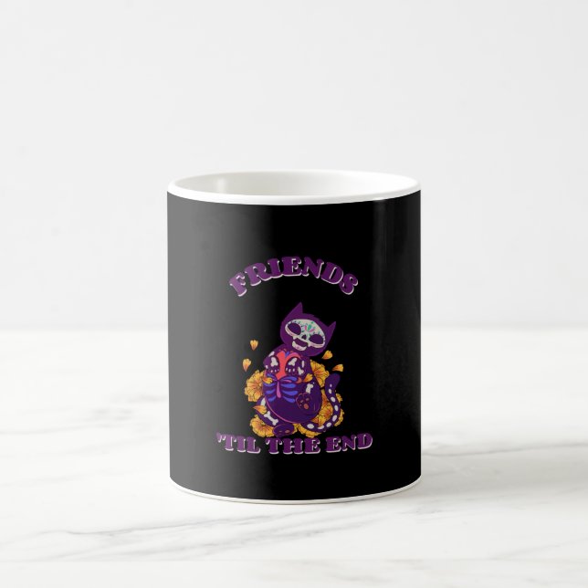 Mug Les amis jusqu'à la fin | chat du Jour des Morts (Centre)