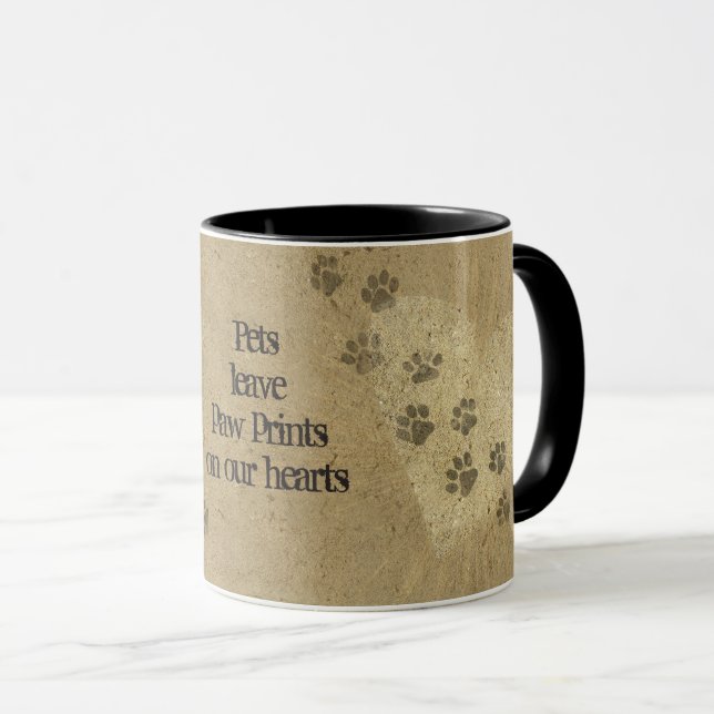 Mug Les animaux laissent des Empreintes de pattes sur  (Devant droit)