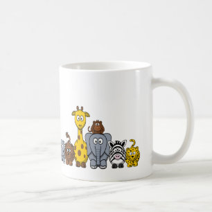 MUG LES ANIMAUX MIGNONS DE JUNGLE AJOUTENT VOTRE TEXTE