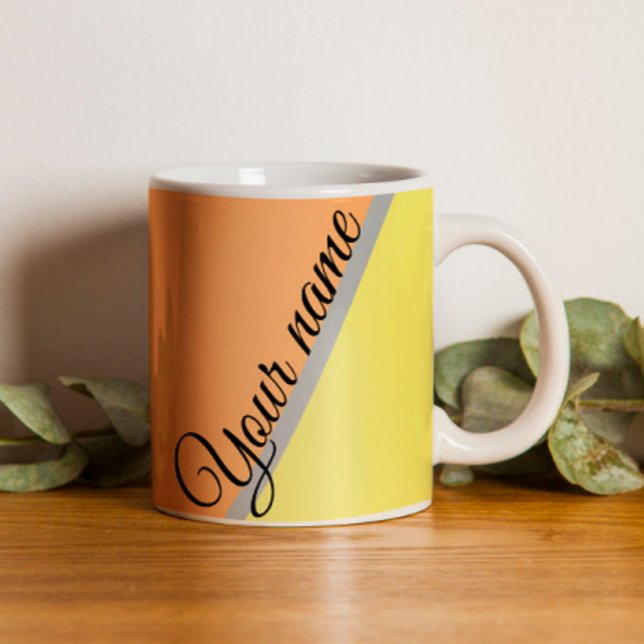 Mug Les années 70 rétro Vert turquoise orange et jaune (Créateur téléchargé)