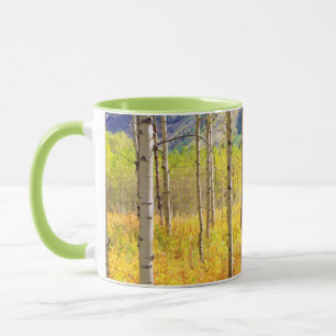 Mug Les arbres d'Aspen à l'automne dans les Rocheuses