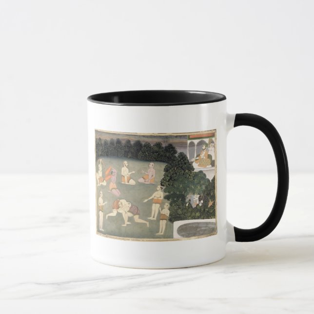 Mug Les athlètes exécutent avant un noble assis, (Droite)