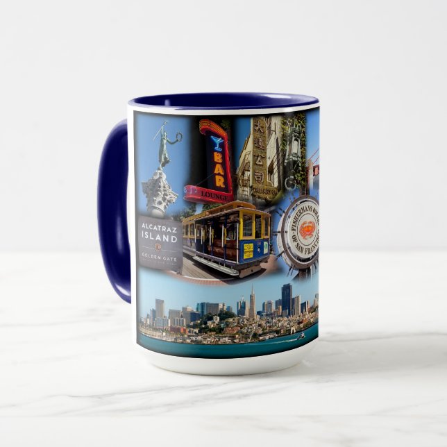 Mug Les attractions touristiques célèbres de San Franc (Devant gauche)
