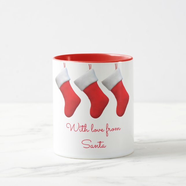 Mug Les bas de Noël avec l'amour de Père Noël (Centre)