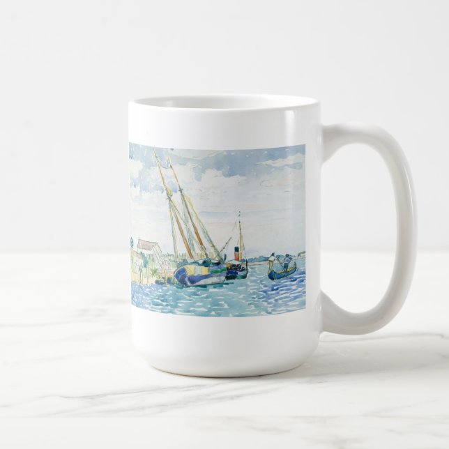 Mug Les bateaux marins de scène s'approchent de Venise (Droite)