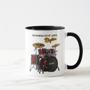 Mug Les batteurs le font avec rythme (personnalisable)