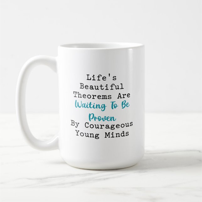 Mug Les beaux théorèmes de la vie Esprits jeunes coura (Gauche)