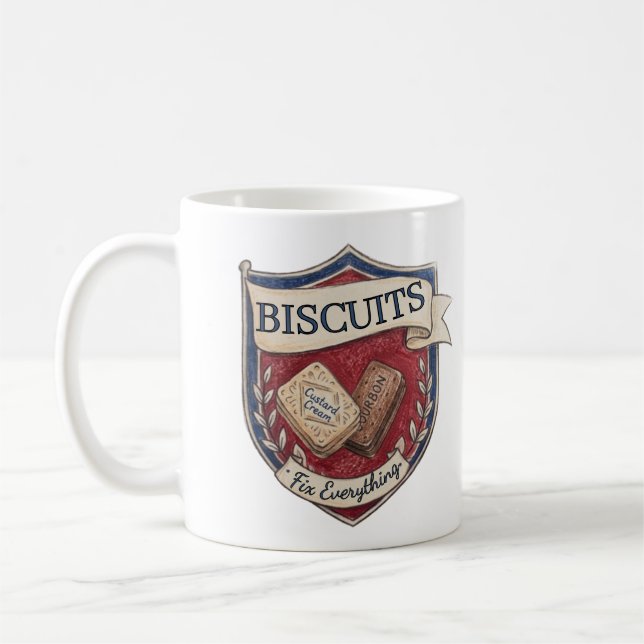 Mug Les biscuits règlent tout amateur de crème de cust (Gauche)