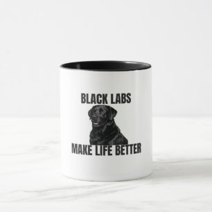 Mug Les Black Labs rendent la vie meilleure – Black La