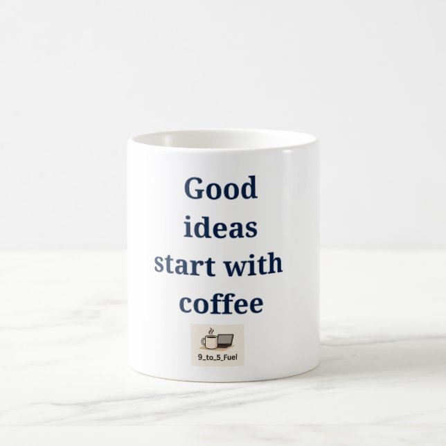 Mug "Les bonnes idées commencent par le café" Drôle Tr (Centre)